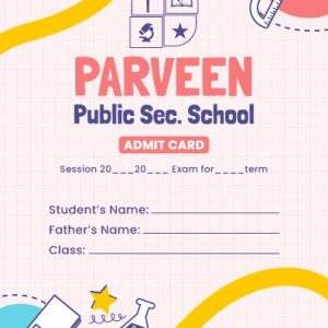 School Admit Card Printing Services in Pakistan